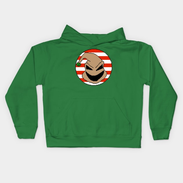 Pixelated Christmas Oogie Boogie Jingle Bells Kids Hoodie by pookiemccool